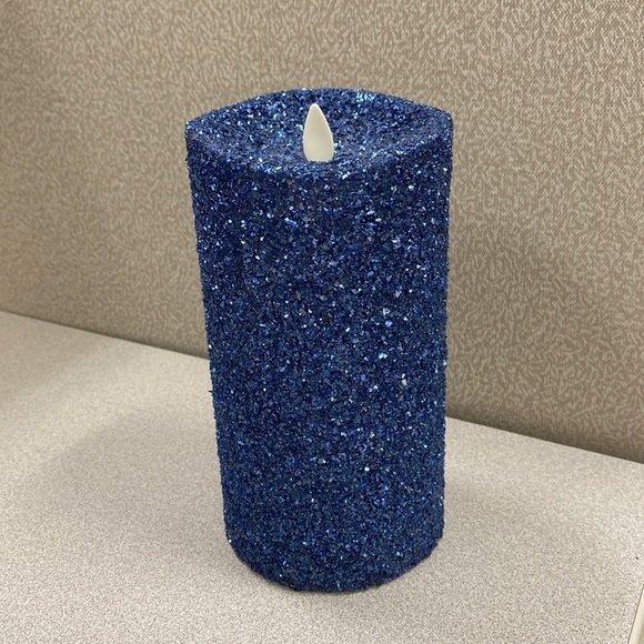 Luminara Other Luminara Glitter Blue Flameless Candle 7 High By 35